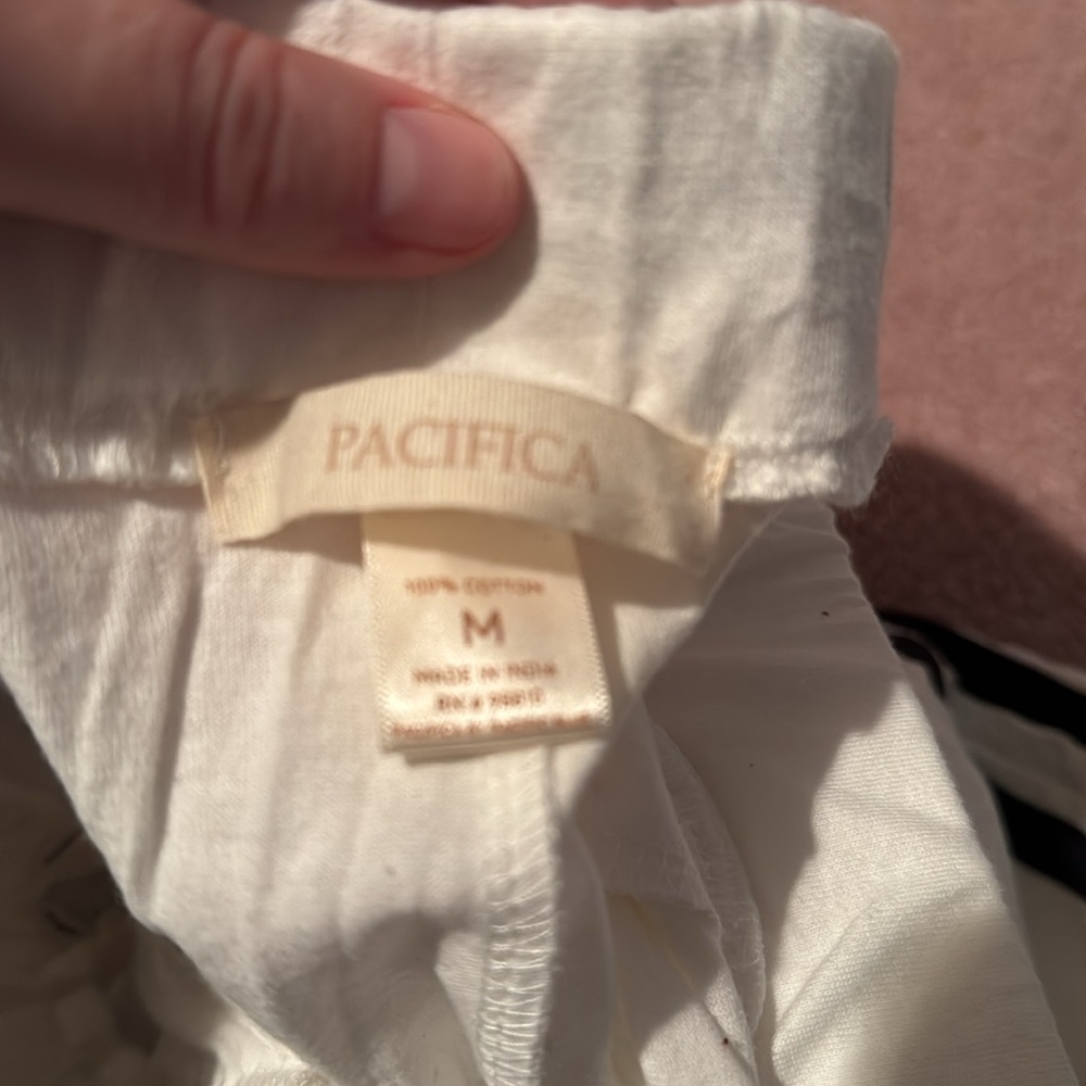 Pacifica white with black strip lounge pants. Size M. - Picture 2 of 2
